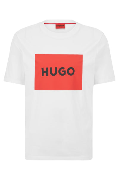 HUGO Regular Fit T-Shirts in Cotton - DULIVE222 10229761 01-50467952- Concorde Fashion#color_white-100