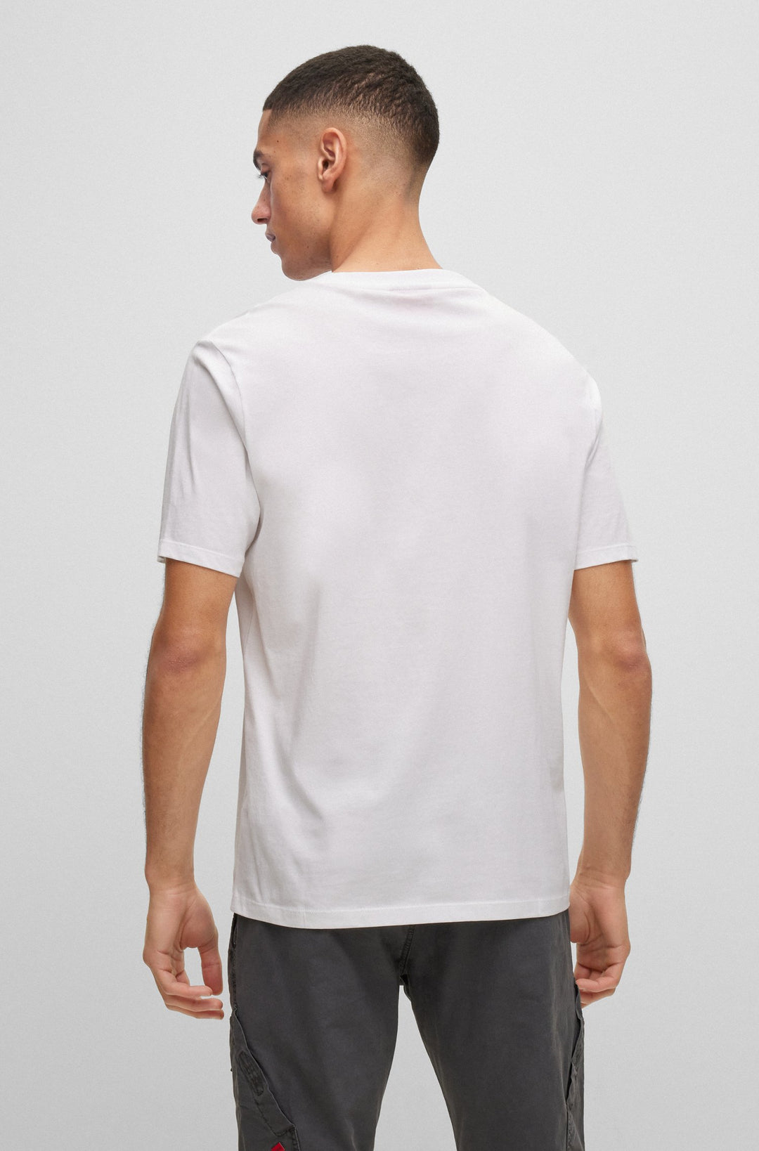 HUGO Regular Fit T-Shirts in Cotton - DULIVE222 10229761 01-50467952- Concorde Fashion#color_white-100