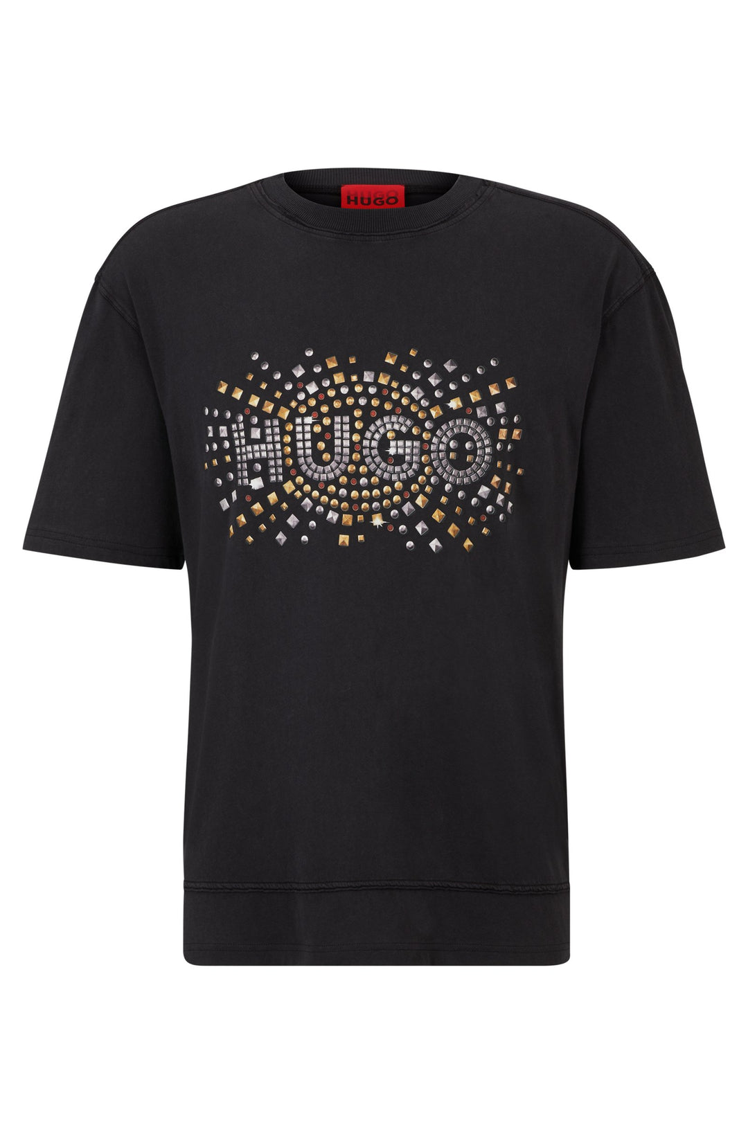 HUGO Relaxed Fit T-Shirts in Cotton - DUNIC 10229761 01-50504534- Concorde Fashion#color_black-001