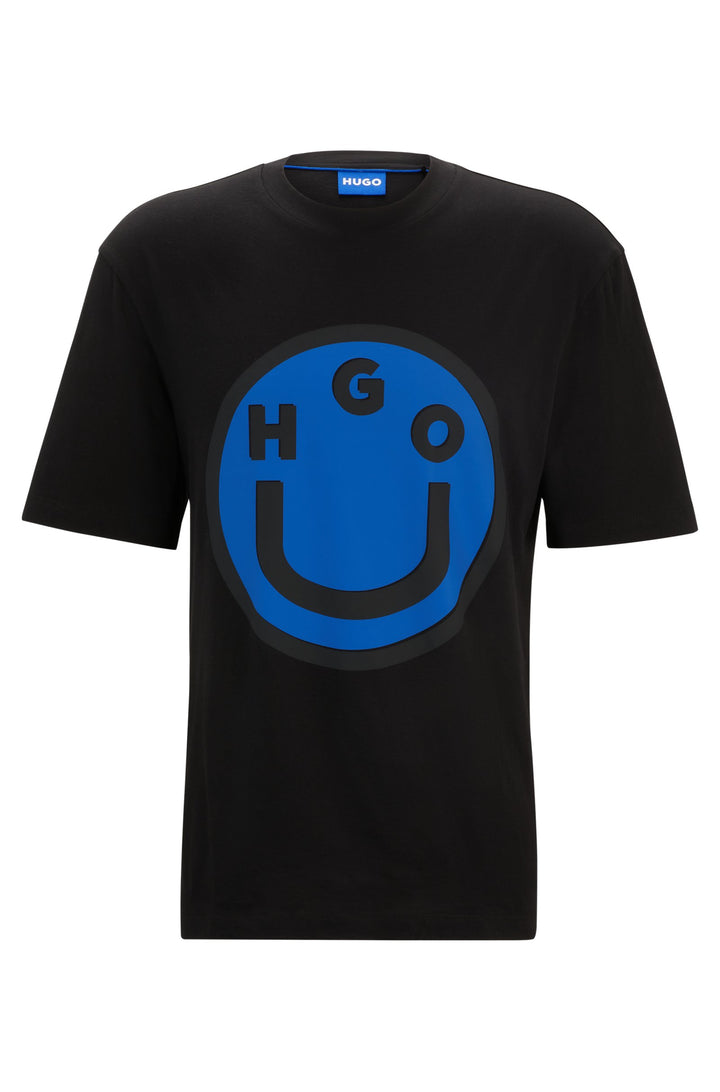 HUGO BLUE Regular Fit T-Shirts in Cotton - NIMPER 10229761 01-50513189- Concorde Fashion#color_black-001