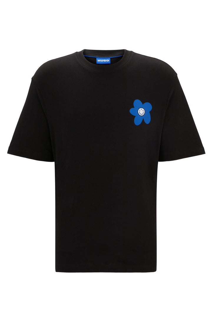 HUGO BLUE★Noretto 01 半袖Tシャツ Black【送料関税込】 HUGO Blue Nitlogo T Shirt Black | Mainline Menswear