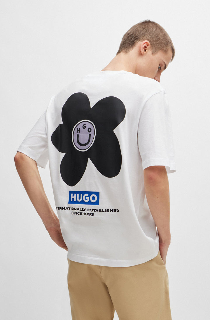 HUGO BLUE Regular Fit T-Shirts in Cotton - NORETTO 10229761 01-50513214- Concorde Fashion#color_white-100