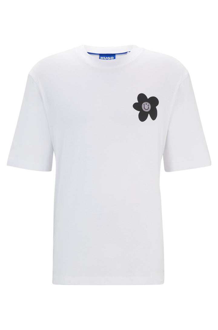 HUGO BLUE Regular Fit T-Shirts in Cotton - NORETTO 10229761 01-50513214- Concorde Fashion#color_white-100