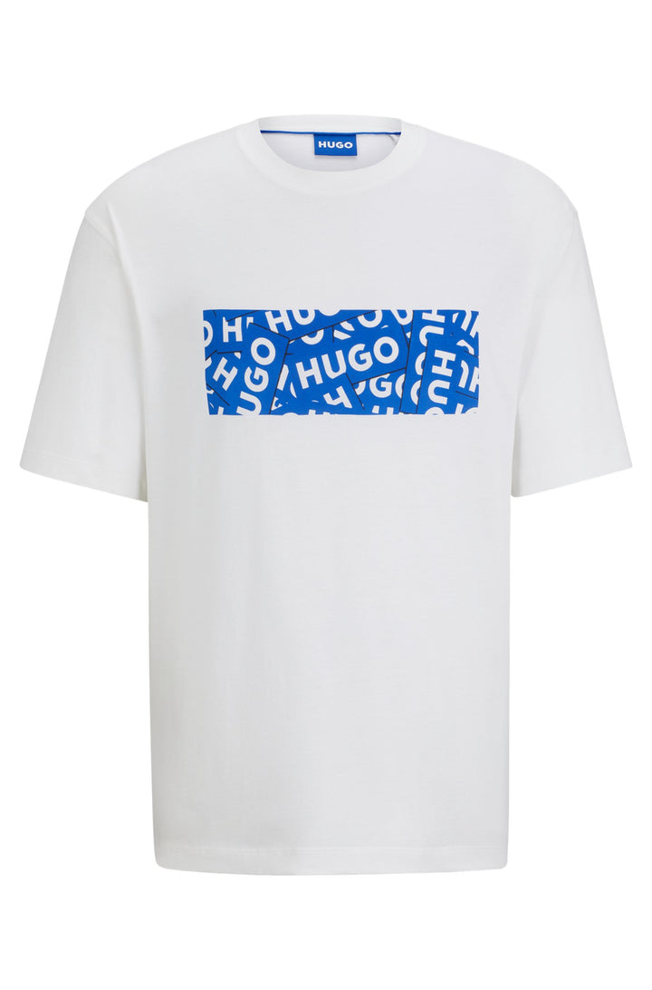 HUGO BLUE Regular Fit T-Shirts in Cotton - NALAYO 10229761 01-50515203- Concorde Fashion#color_white-100