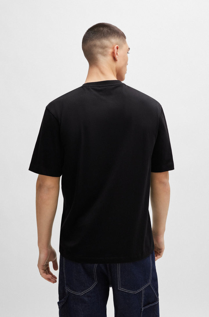 HUGO BLUE Regular Fit T-Shirts in Cotton - NILLUMI 10229761 01-50515278- Concorde Fashion#color_black-001