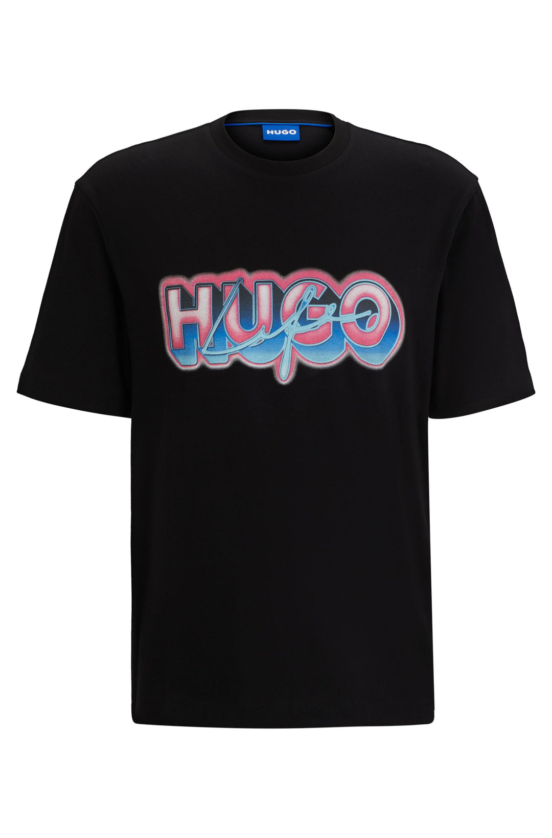 HUGO BLUE Regular Fit T-Shirts in Cotton - NILLUMI 10229761 01-50515278- Concorde Fashion#color_black-001