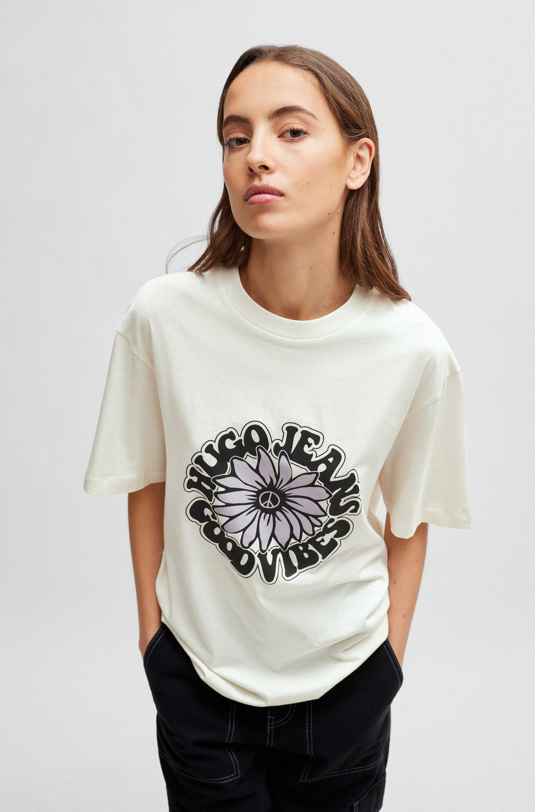 HUGO BLUE Regular Fit T-Shirts in Cotton - NUNE 10229761 01-50515317- Concorde Fashion#color_white-121