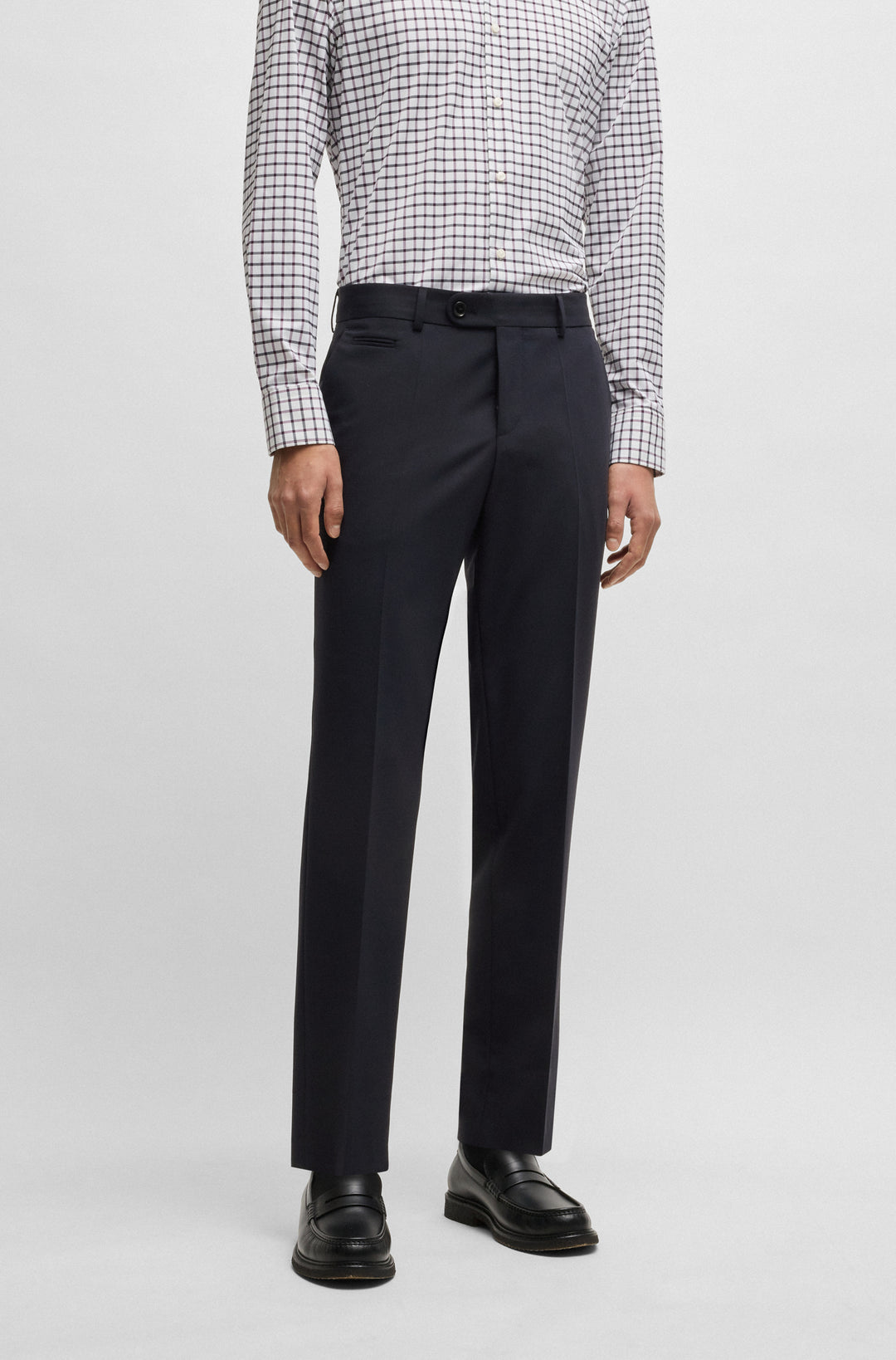 BOSS Trousers  in Polyester Mix - H-GENIUS-DTL-WG-251 10230447 01-50534908- Concorde Fashion#color_navy-404