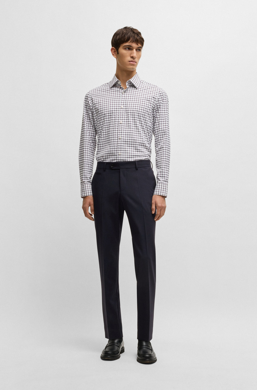 BOSS Trousers  in Polyester Mix - H-GENIUS-DTL-WG-251 10230447 01-50534908- Concorde Fashion#color_navy-404