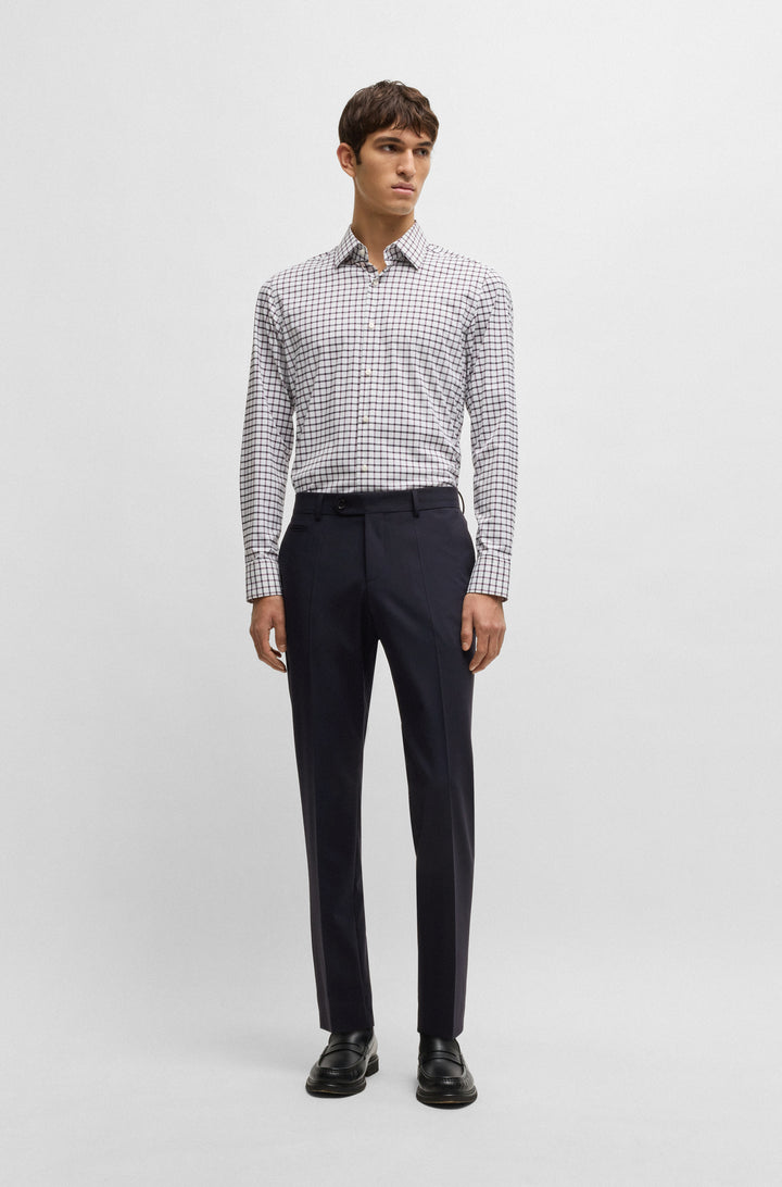 BOSS Trousers  in Polyester Mix - H-GENIUS-DTL-WG-251 10230447 01-50534908- Concorde Fashion#color_navy-404