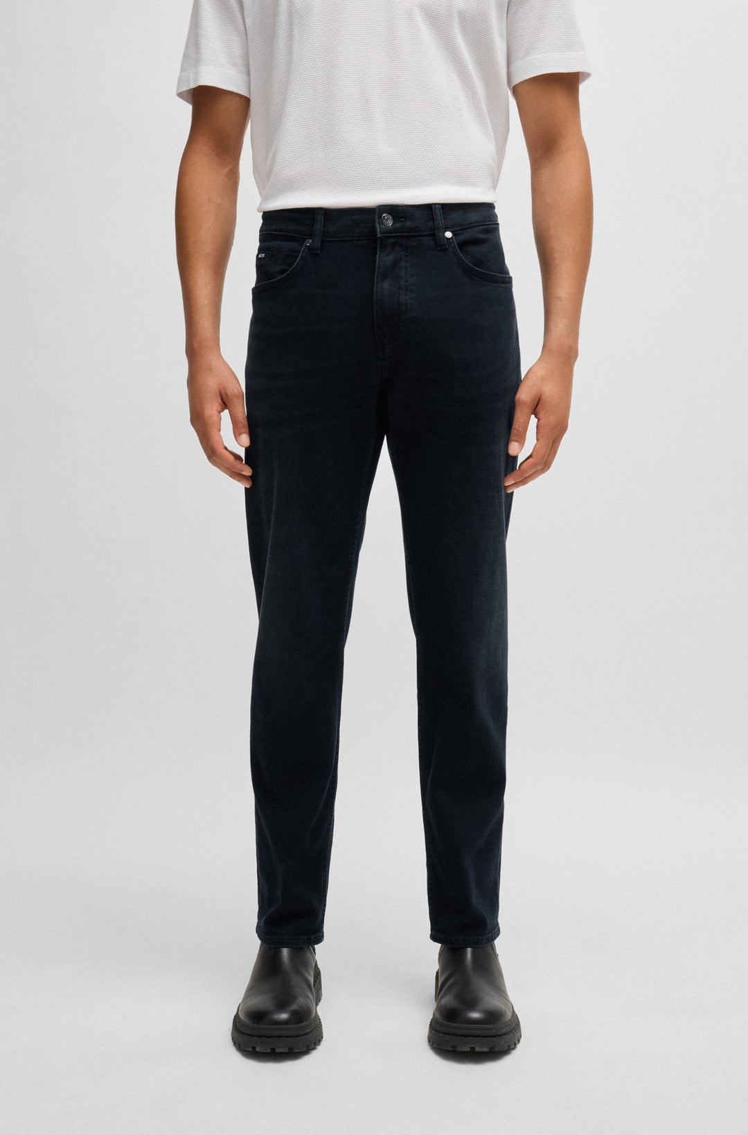 BOSS Jeans Regular Fit in Cotton Mix - H-RE.MAINE 10230826 01-50527024- Concorde Fashion#color_black-005