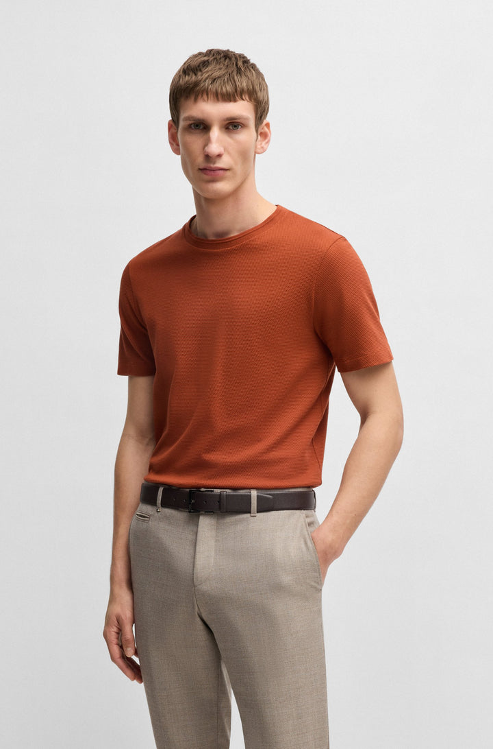 BOSS T-Shirts Regular Fit in Cotton Mix - TIBURT 240 10231018 01-50452680- Concorde Fashion#color_orange-806