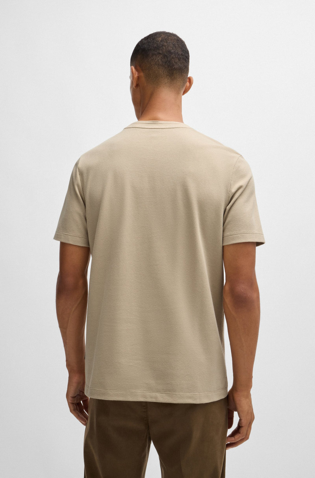 BOSS T-Shirts Regular Fit in Cotton Mix - TIBURT 240 10231018 01-50452680- Concorde Fashion#color_beige-275