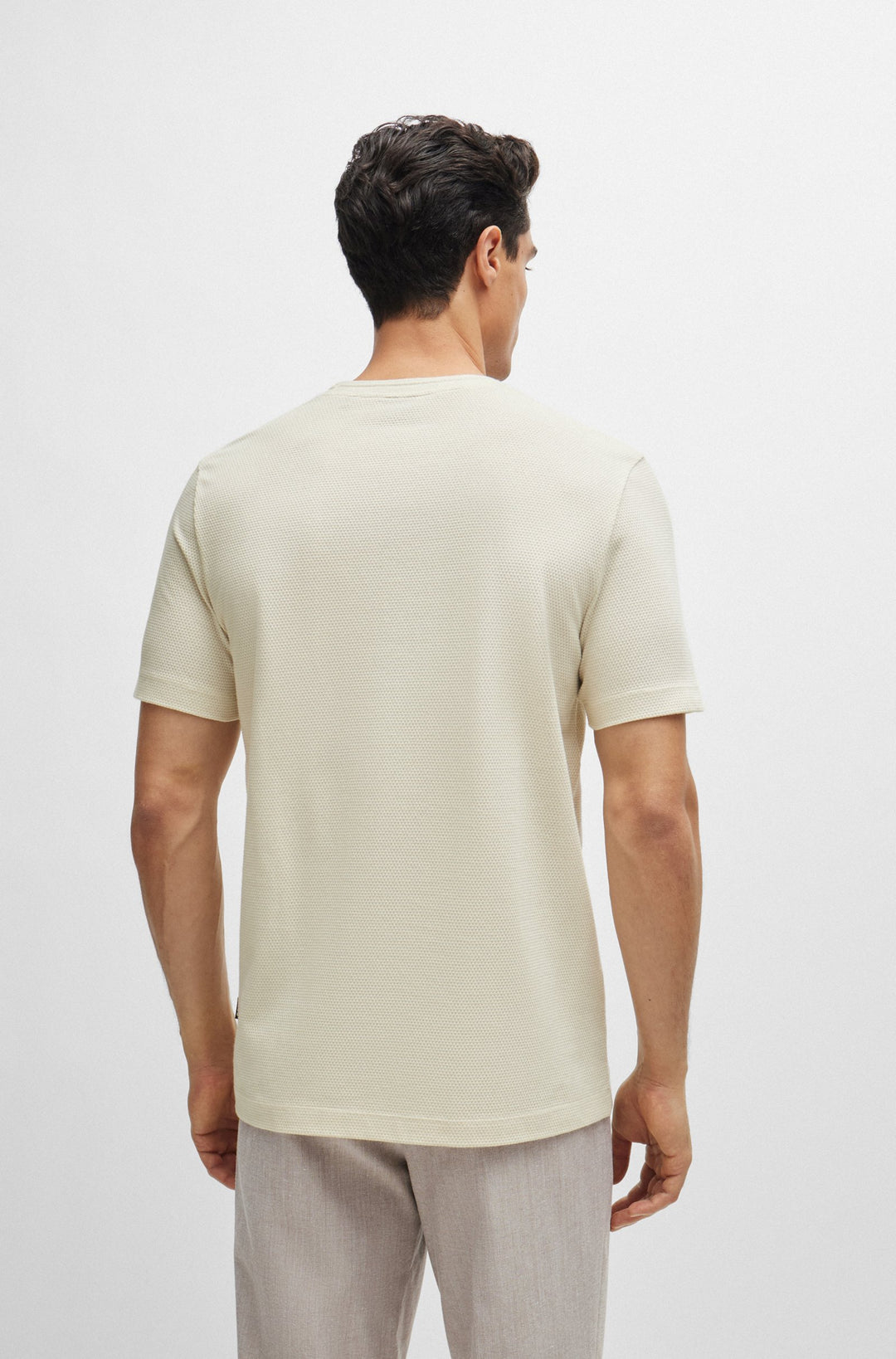 BOSS T-Shirts Regular Fit in Cotton Mix - TIBURT 240 10231018 01-50452680- Concorde Fashion#color_white-131