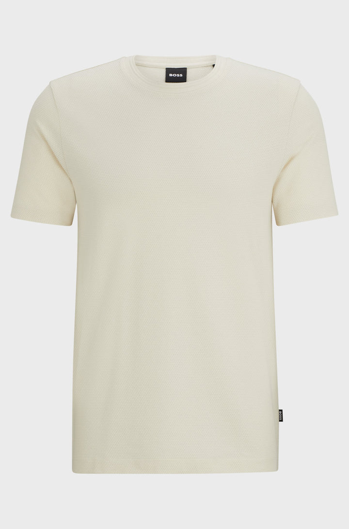 BOSS T-Shirts Regular Fit in Cotton Mix - TIBURT 240 10231018 01-50452680- Concorde Fashion#color_white-131