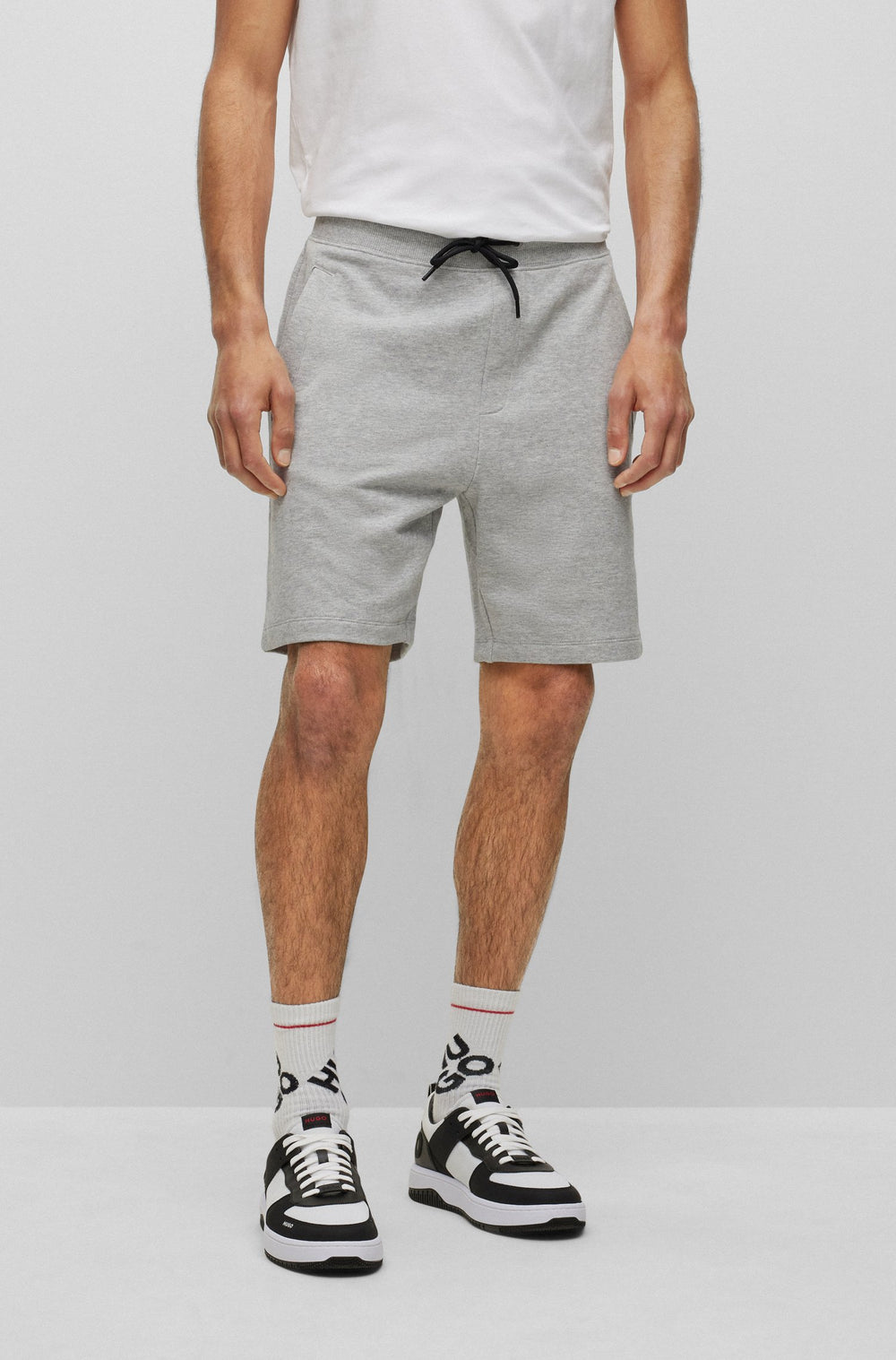 HUGO Regular Fit Shorts in cotton - DIZ222 10231445 01-50466196 - Concorde Fashion#color_grey-061