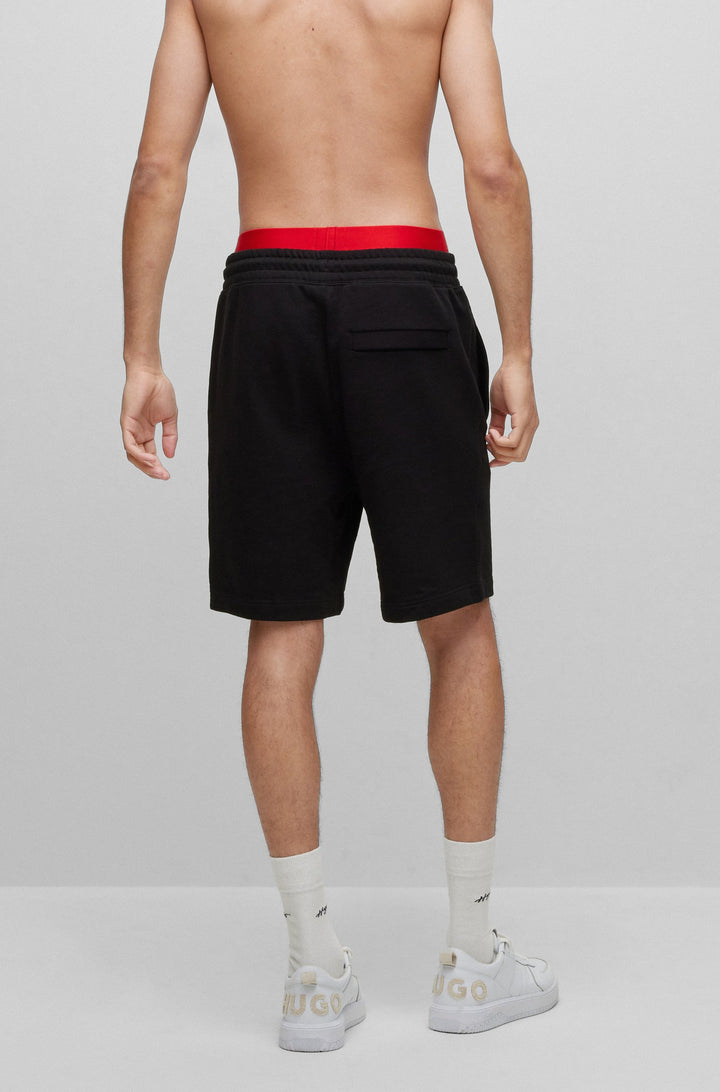 HUGO Relaxed Fit Shorts in Cotton - DAMPINAS 10231445 01-50486438- Concorde Fashion#color_black-001