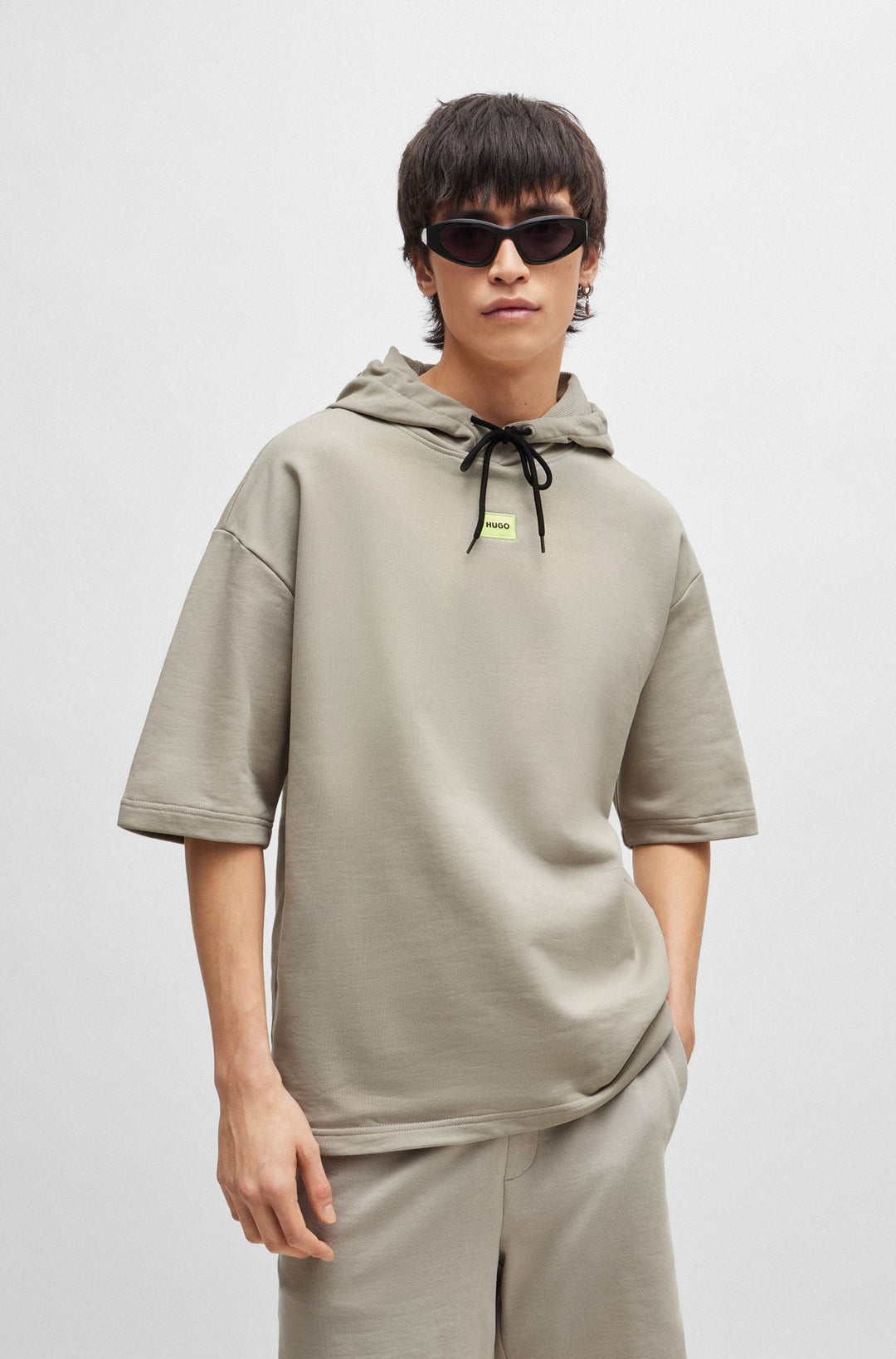 HUGO RED Relaxed Fit Hoodies in Cotton - DRESLEY232 10231445 01-50487864- Concorde Fashion#color_grey-055
