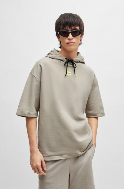 HUGO RED Relaxed Fit Hoodies in Cotton - DRESLEY232 10231445 01-50487864- Concorde Fashion#color_grey-055