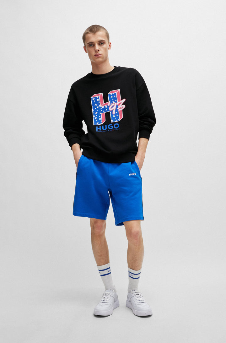 HUGO BLUE Regular Fit Sweatshirts in Cotton - NEASYO 10231445 01-50513437- Concorde Fashion#color_black-001
