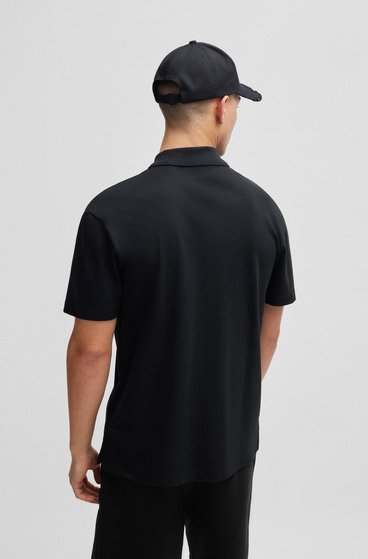 HUGO Regular Fit Polos in Cotton - DOMER 10231453 01-50504861- Concorde Fashion#color_black-001