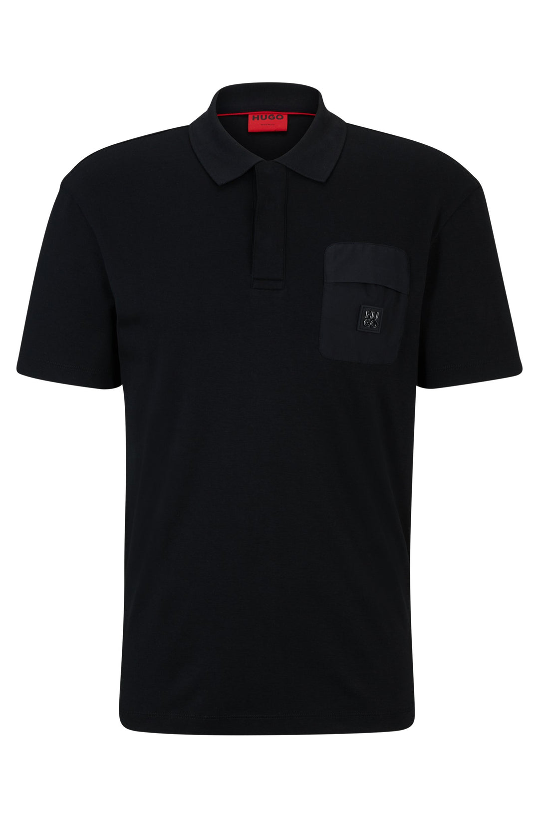 HUGO Regular Fit Polos in Cotton - DOMER 10231453 01-50504861- Concorde Fashion#color_black-001