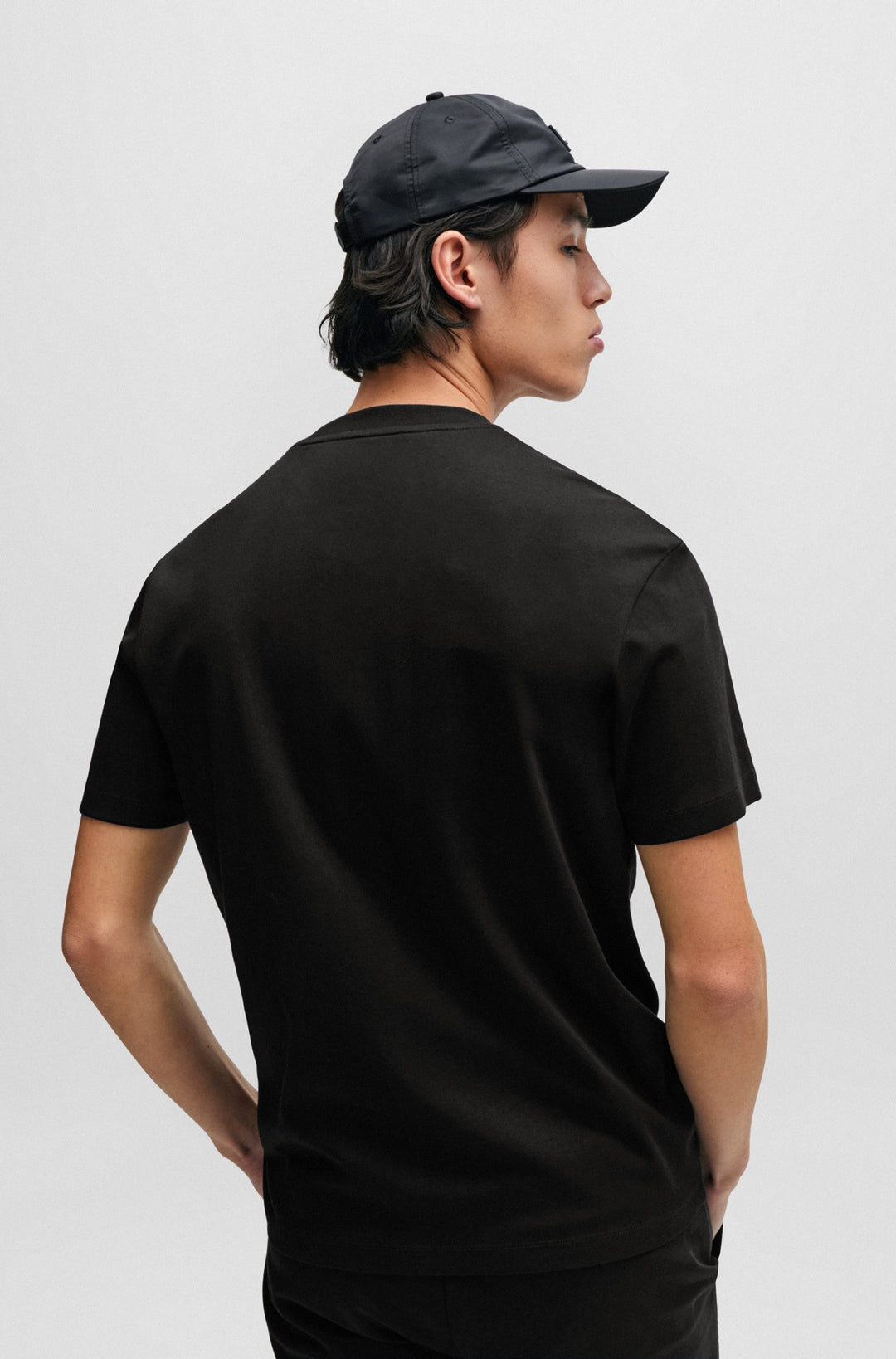 HUGO Regular Fit T-Shirts in Cotton - DALILE 10231453 01-50505201- Concorde Fashion#color_black-001