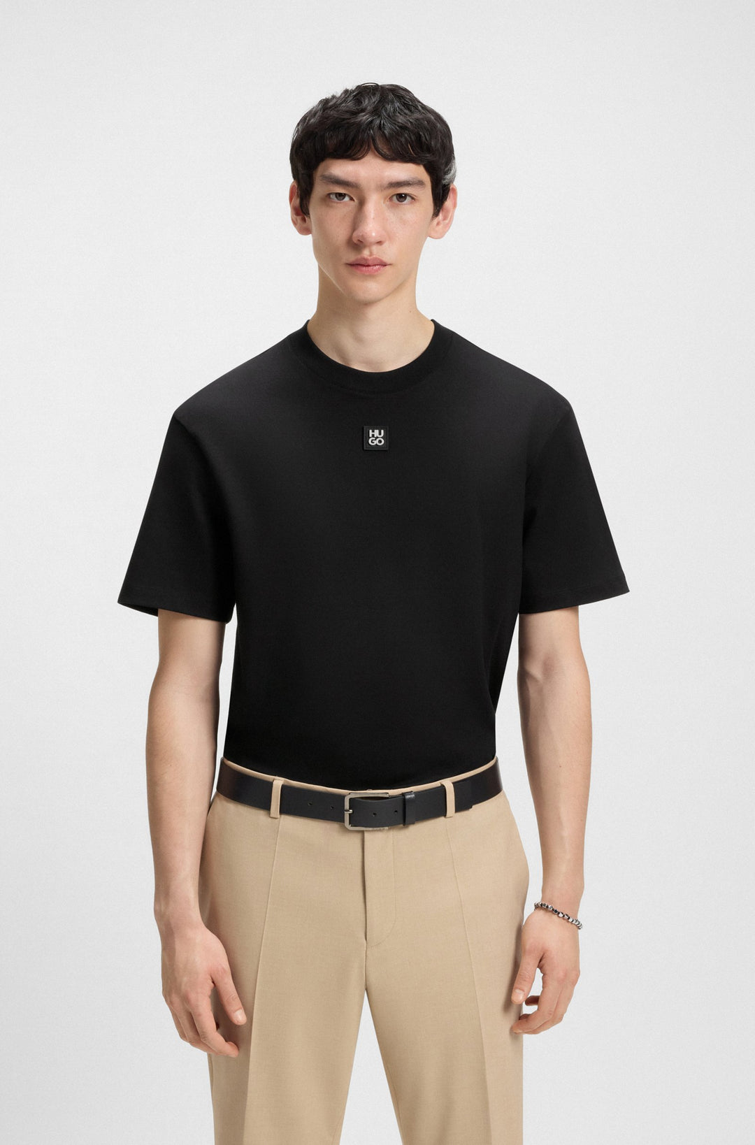 HUGO T-Shirts Regular Fit in Cotton - DALILE 10231453 01-50505201- Concorde Fashion#color_black-002