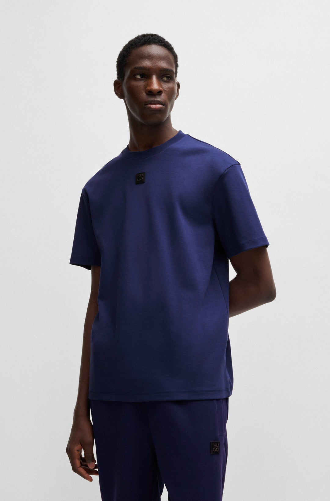 HUGO T-Shirts Regular Fit in Cotton - DALILE 10231453 01-50505201- Concorde Fashion#color_navy-407