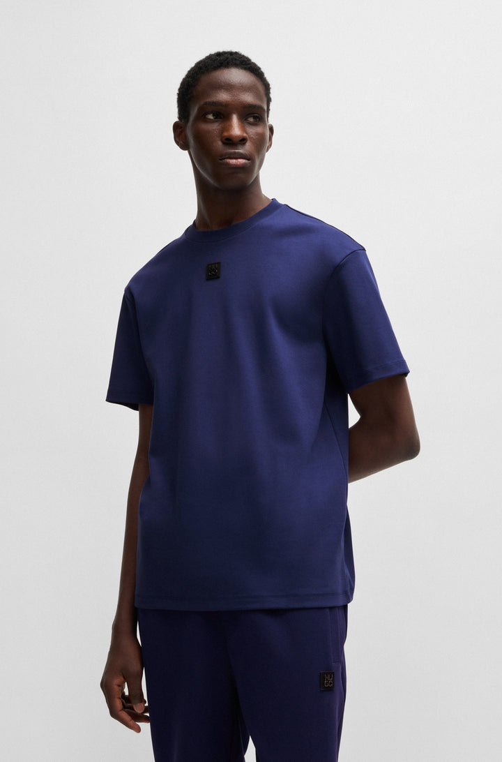 HUGO T-Shirts Regular Fit in Cotton - DALILE 10231453 01-50505201- Concorde Fashion#color_navy-407