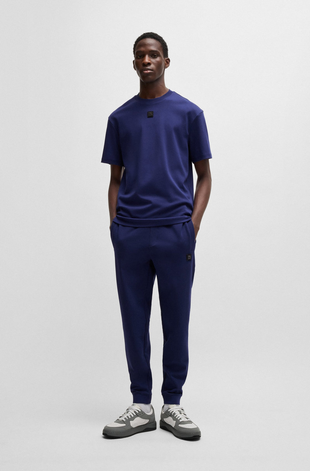 HUGO T-Shirts Regular Fit in Cotton - DALILE 10231453 01-50505201- Concorde Fashion#color_navy-407