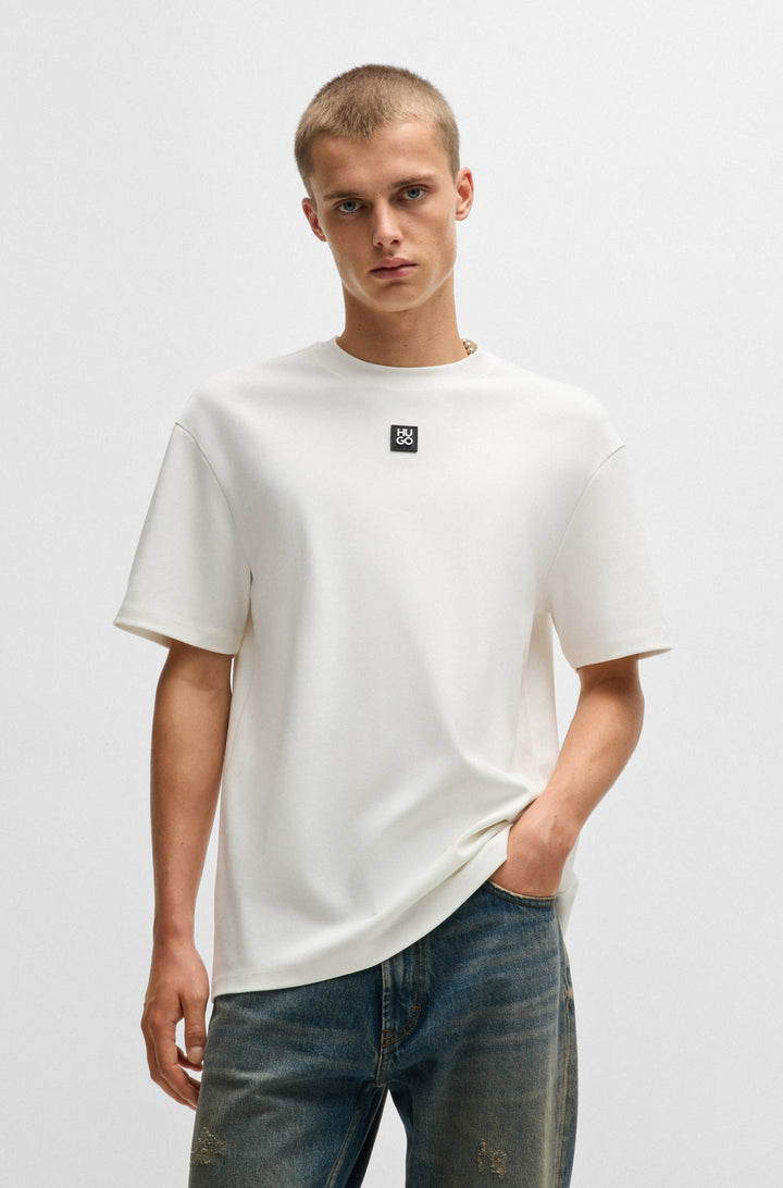 HUGO T-Shirts Regular Fit in Cotton - DALILE 10231453 01-50505201- Concorde Fashion#color_white-102