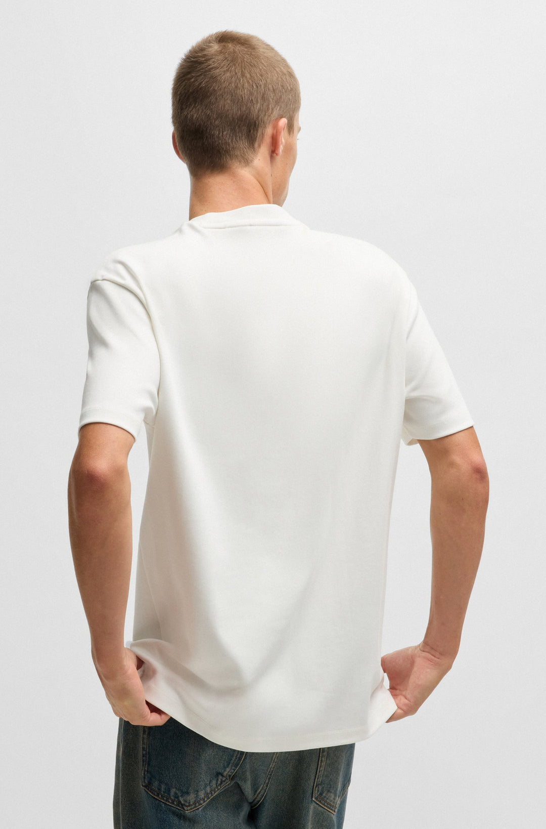 HUGO T-Shirts Regular Fit in Cotton - DALILE 10231453 01-50505201- Concorde Fashion#color_white-102
