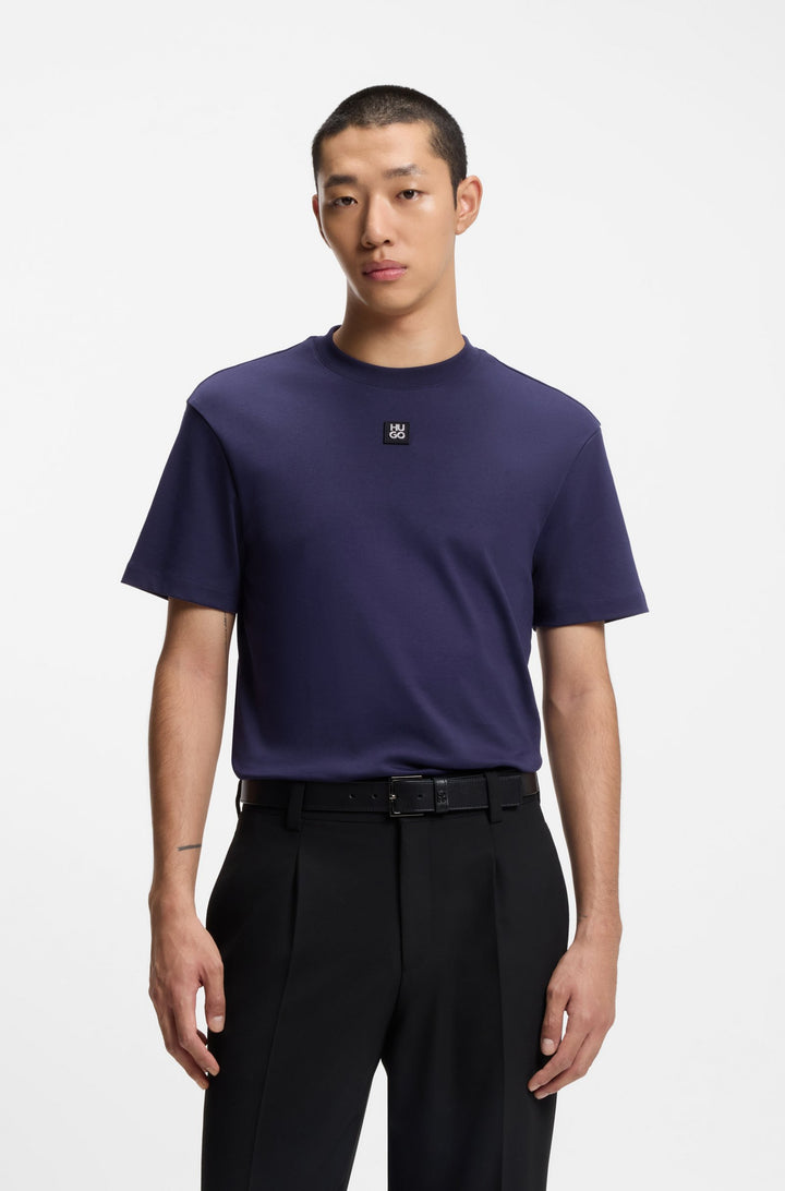 HUGO T-Shirts Regular Fit in Cotton - DALILE 10231453 01-50505201- Concorde Fashion#color_navy-418