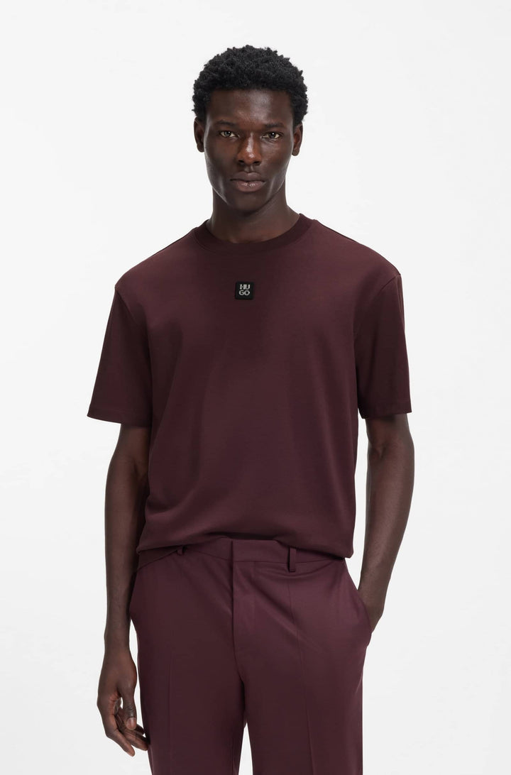 HUGO T-Shirts Regular Fit in Cotton - DALILE 10231453 01-50505201- Concorde Fashion#color_brown-249