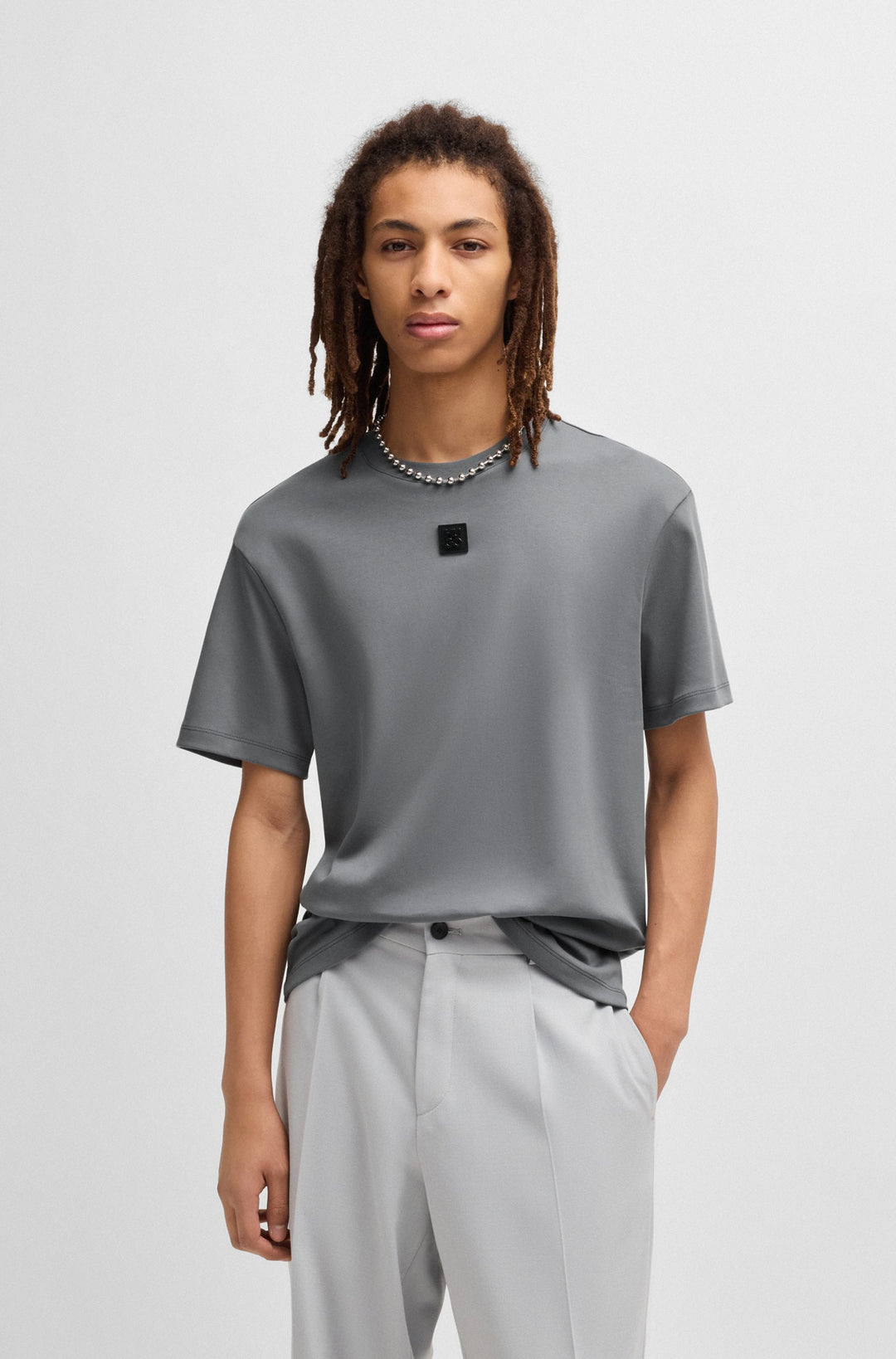 HUGO T-Shirts Regular Fit - DALILE 50505201Concorde Fashion#color_grey-086