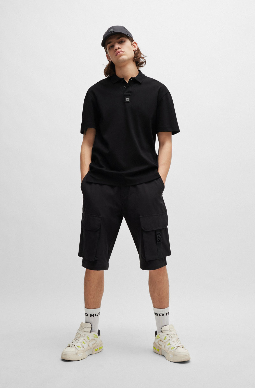 HUGO RED Regular Fit Polos in Cotton - DEABONO 10231453 01-50515269- Concorde Fashion#color_black-001