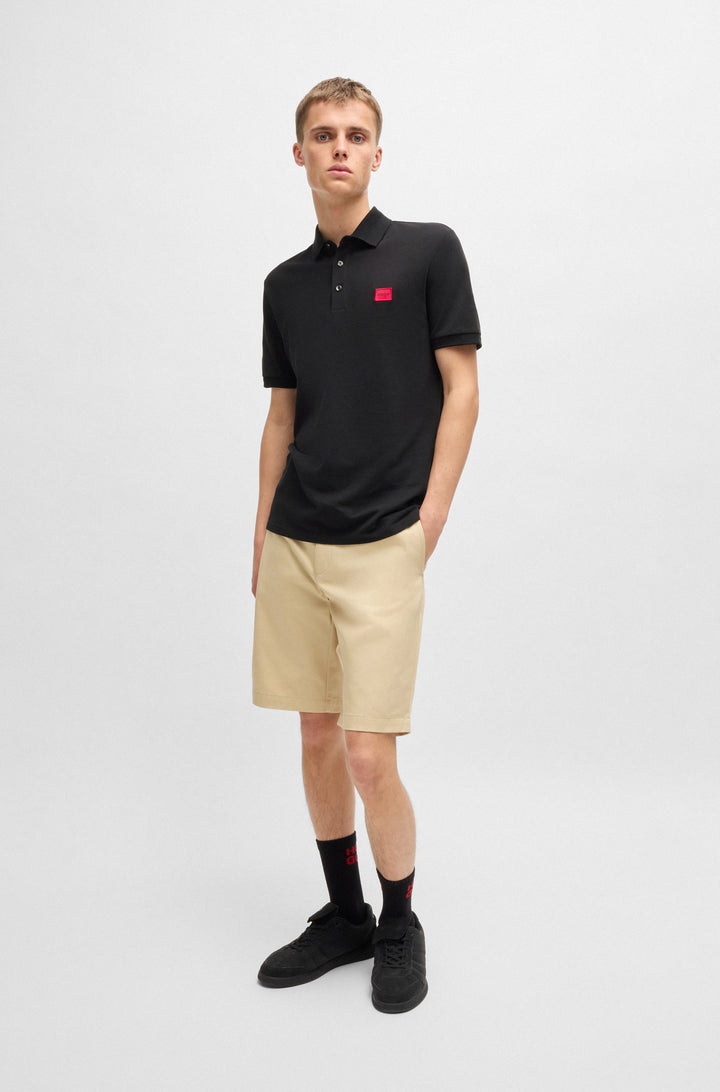 HUGO Polos Slim Fit in Cotton - DERESO232 10231467 01-50490770- Concorde Fashion#color_black-001