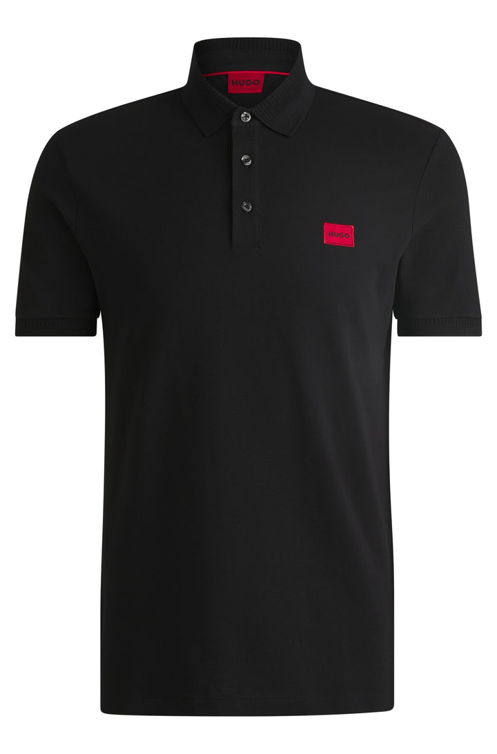 HUGO Polos Slim Fit in Cotton - DERESO232 10231467 01-50490770- Concorde Fashion#color_black-001