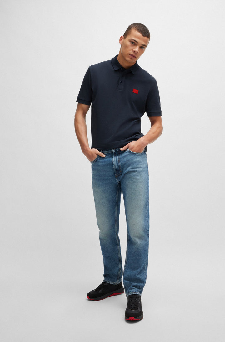 HUGO Polos Slim Fit in Cotton - DERESO232 10231467 01-50490770- Concorde Fashion#color_navy-405