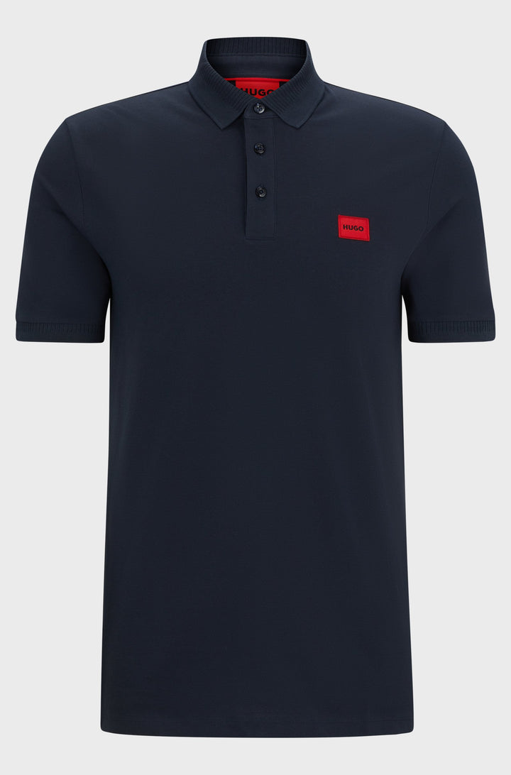 HUGO Polos Slim Fit in Cotton - DERESO232 10231467 01-50490770- Concorde Fashion#color_navy-405