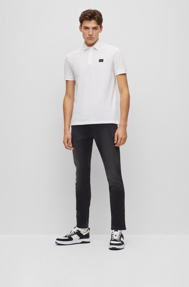 HUGO Slim Fit Polos in Cotton - DERESO232 10231467 01-50490770- Concorde Fashion#color_white-127