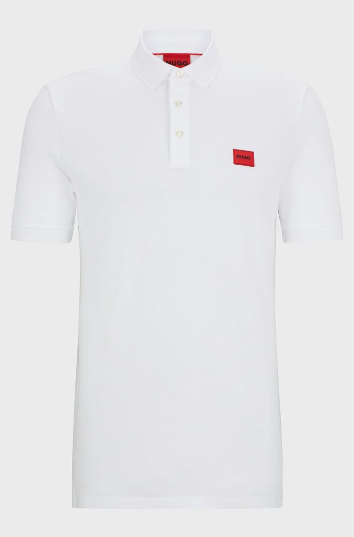 HUGO Polos Slim Fit in Cotton - DERESO232 10231467 01-50490770- Concorde Fashion#color_white-100
