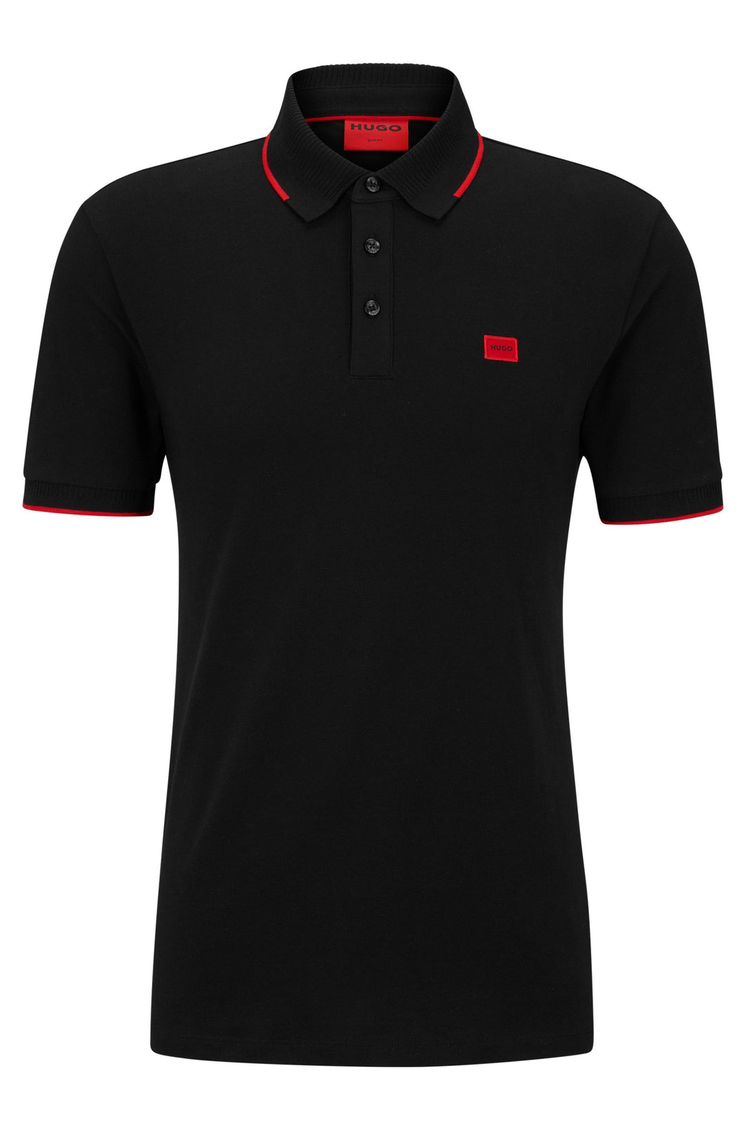 HUGO Slim Fit Polos in Cotton - DERESINO232 10231467 01-50490775- Concorde Fashion#color_black-001