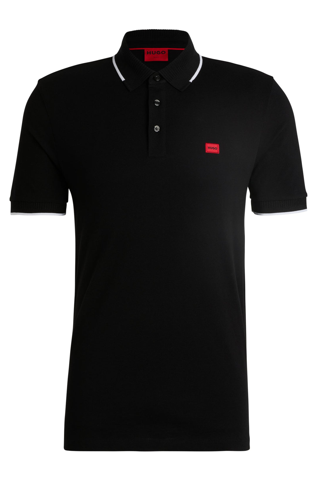 HUGO RED Slim Fit Polos in Cotton - DERESINO232 10231467 01-50490775- Concorde Fashion#color_black-002