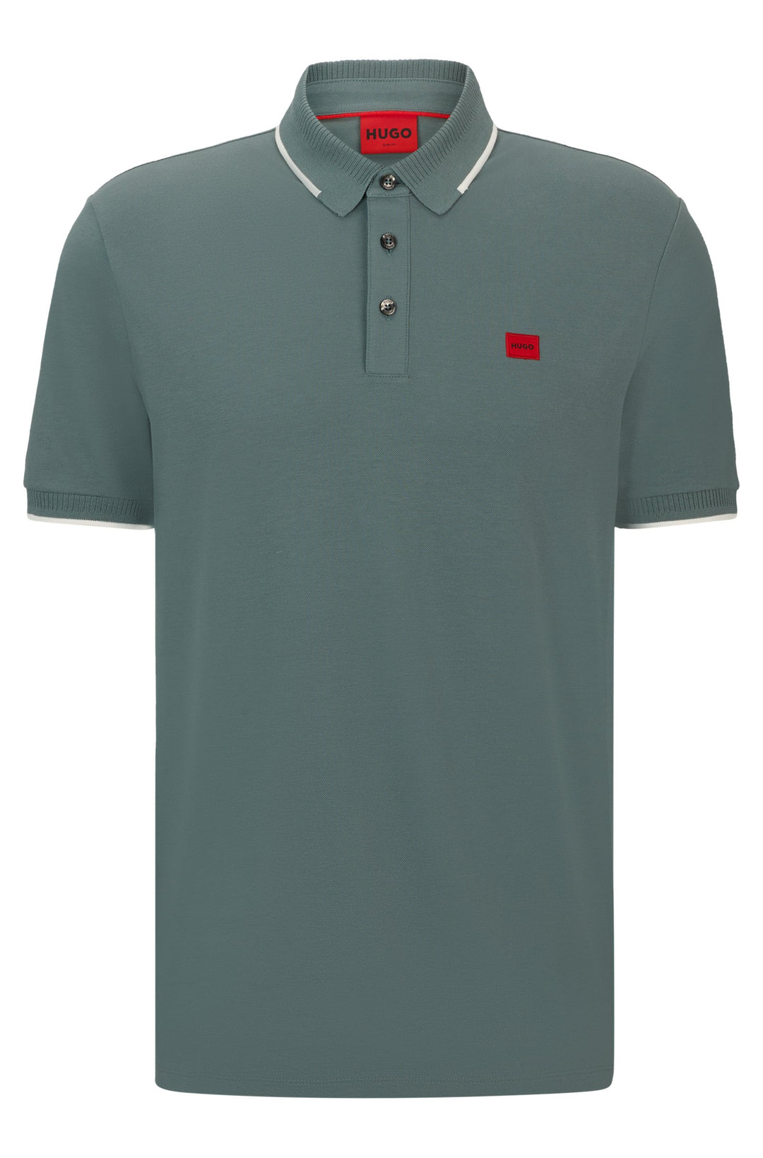 HUGO Slim Fit Polos in Cotton - DERESINO232 10231467 01-50490775- Concorde Fashion#color_green-307