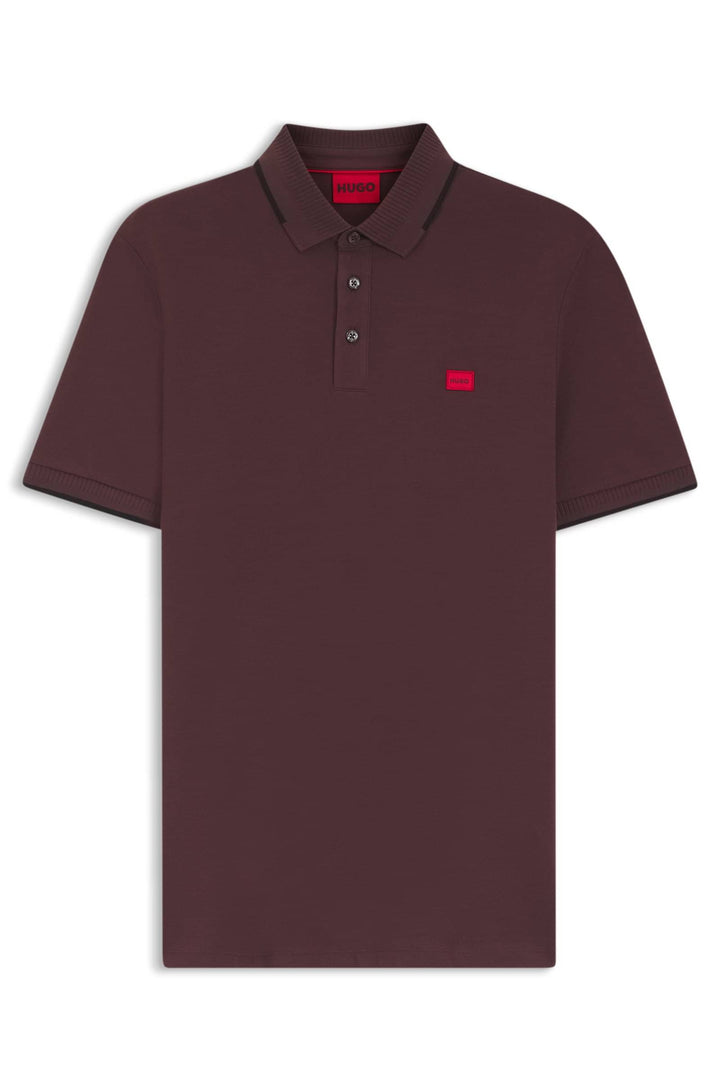 HUGO Polos Slim Fit in Cotton - DERESINO232 10231467 01-50490775- Concorde Fashion#color_brown-249
