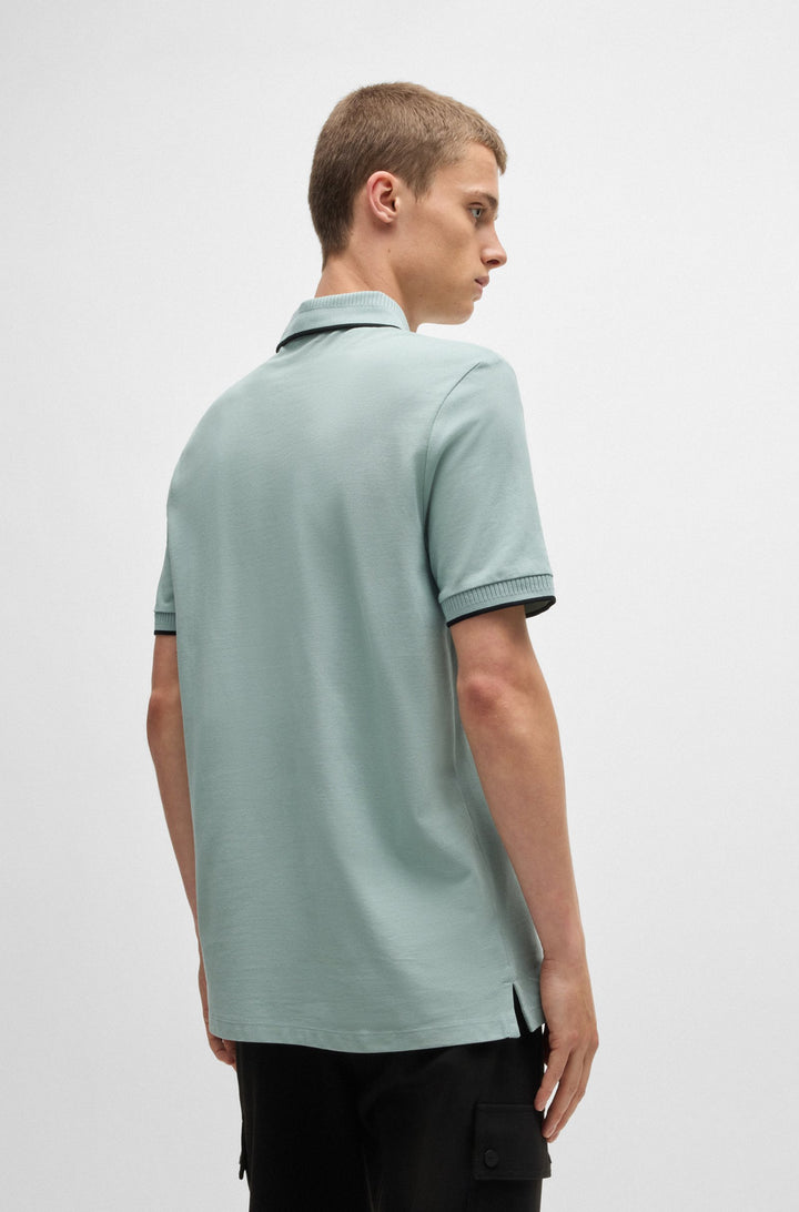 HUGO Polos Slim Fit in Cotton - DERESINO232 10231467 01-50490775- Concorde Fashion#color_grey-074
