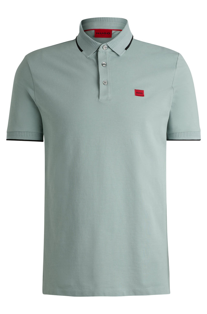 HUGO Polos Slim Fit in Cotton - DERESINO232 10231467 01-50490775- Concorde Fashion#color_grey-074
