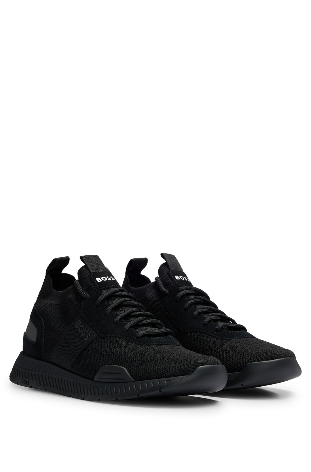 BOSS Sneakers  in Polyester Mix - TITANIUM_RUNN_KNST_N 10232616 01-50498245- Concorde Fashion#color_black-001